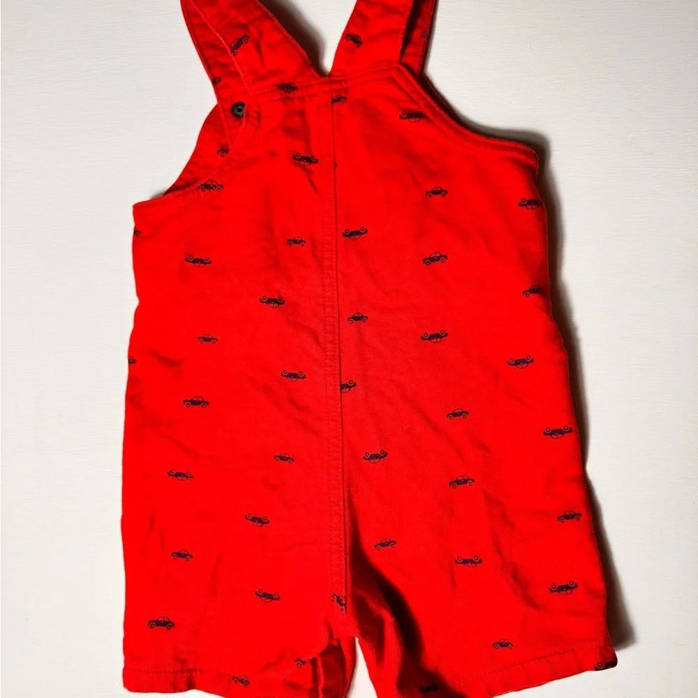 Carter’s baby/toddler Red‎ overalls 18 moths car design “rolling with my daddy